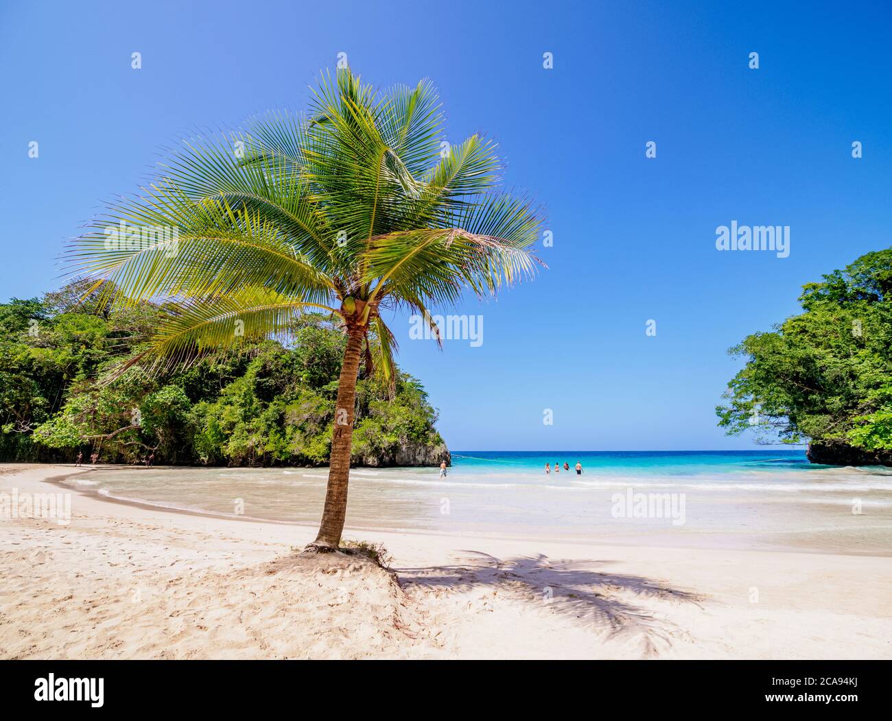 Frenchman's Cove Beach, Portland Parish, Giamaica, Indie Occidentali, Caraibi, America Centrale Foto Stock