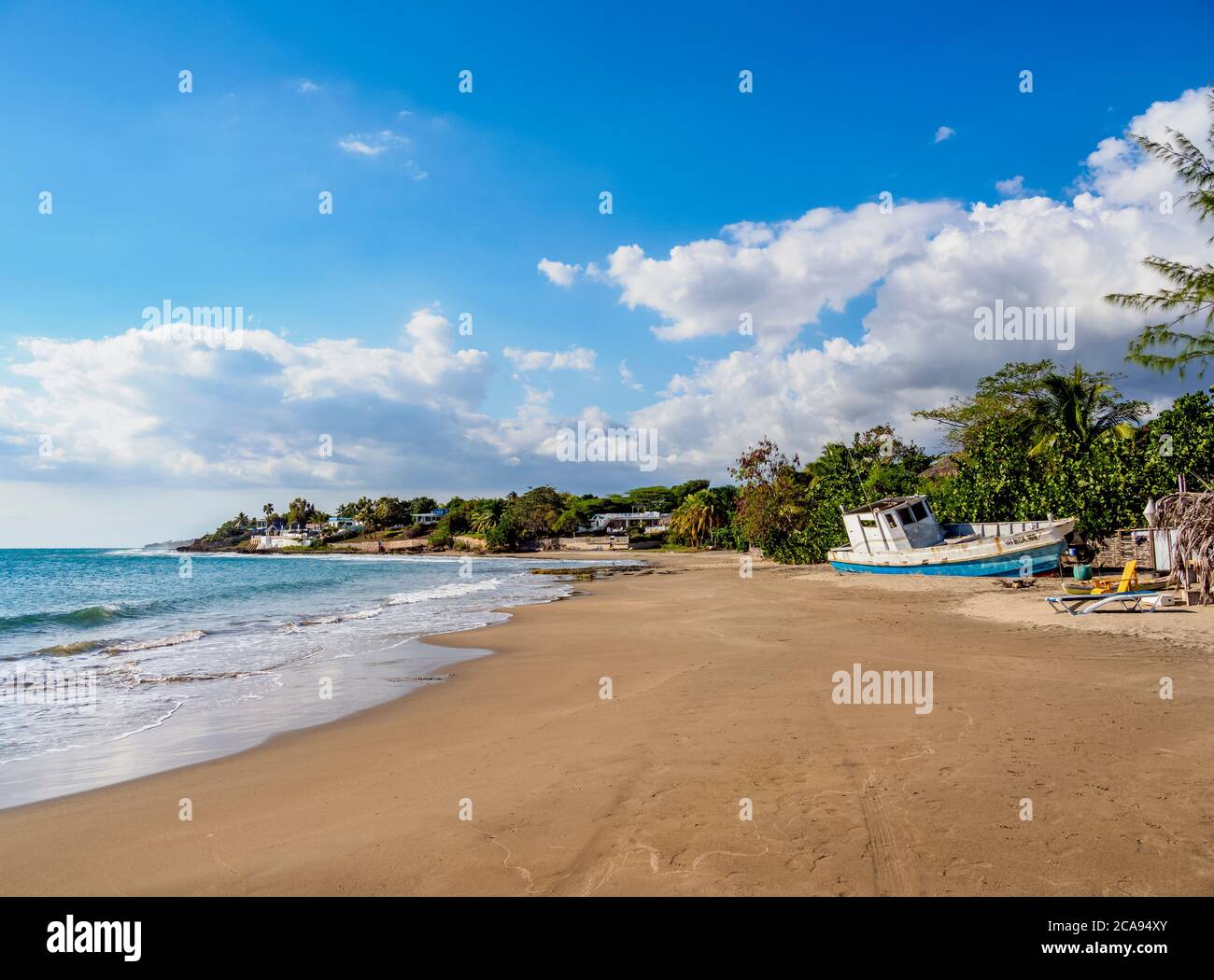 Calabash Beach, Treasure Beach, Saint Elizabeth Parish, Giamaica, Indie Occidentali, Caraibi, America Centrale Foto Stock
