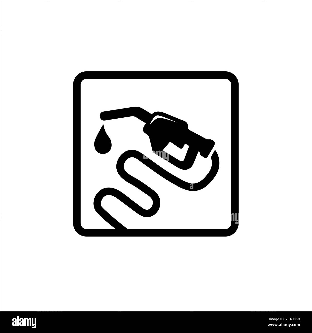 icona della stazione di rifornimento carburante disegno vettoriale. icona simbolo della pompa benzina petrolio Illustrazione Vettoriale