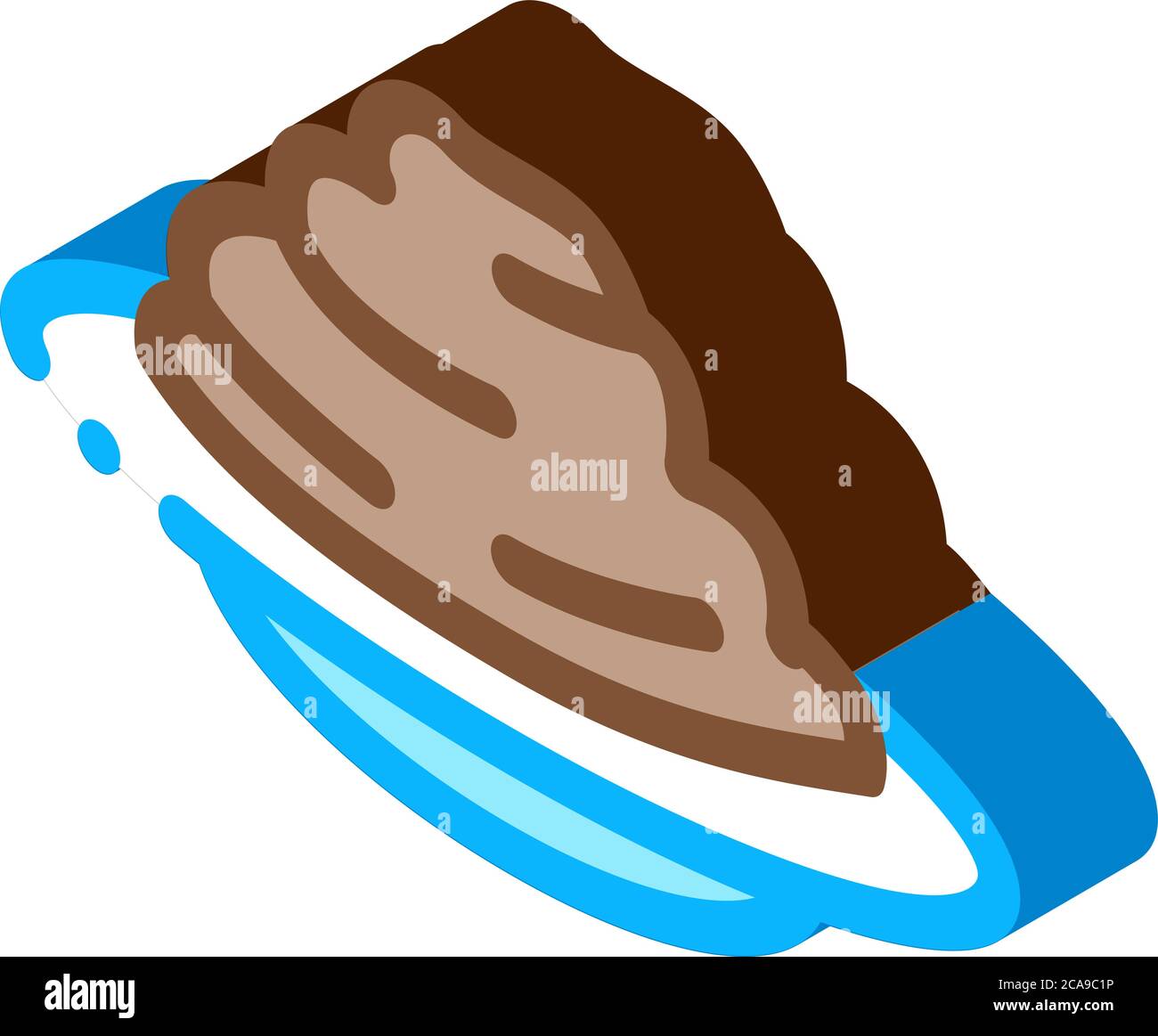 illustrazione vettoriale dell'icona isometrica del pasto di soia miso Illustrazione Vettoriale