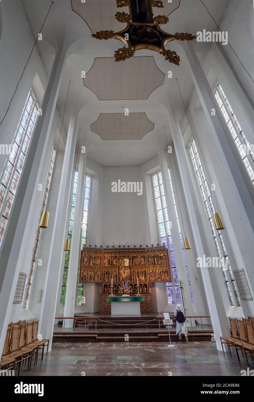 Chiesa di San Nikolai nel centro di Kiel, Germania Foto Stock