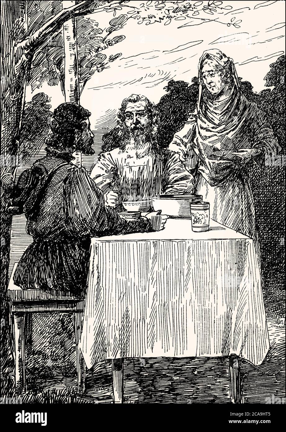 Baucis e Philemon, atto V, Faust II, Johann Wolfgang von Goethe Foto Stock