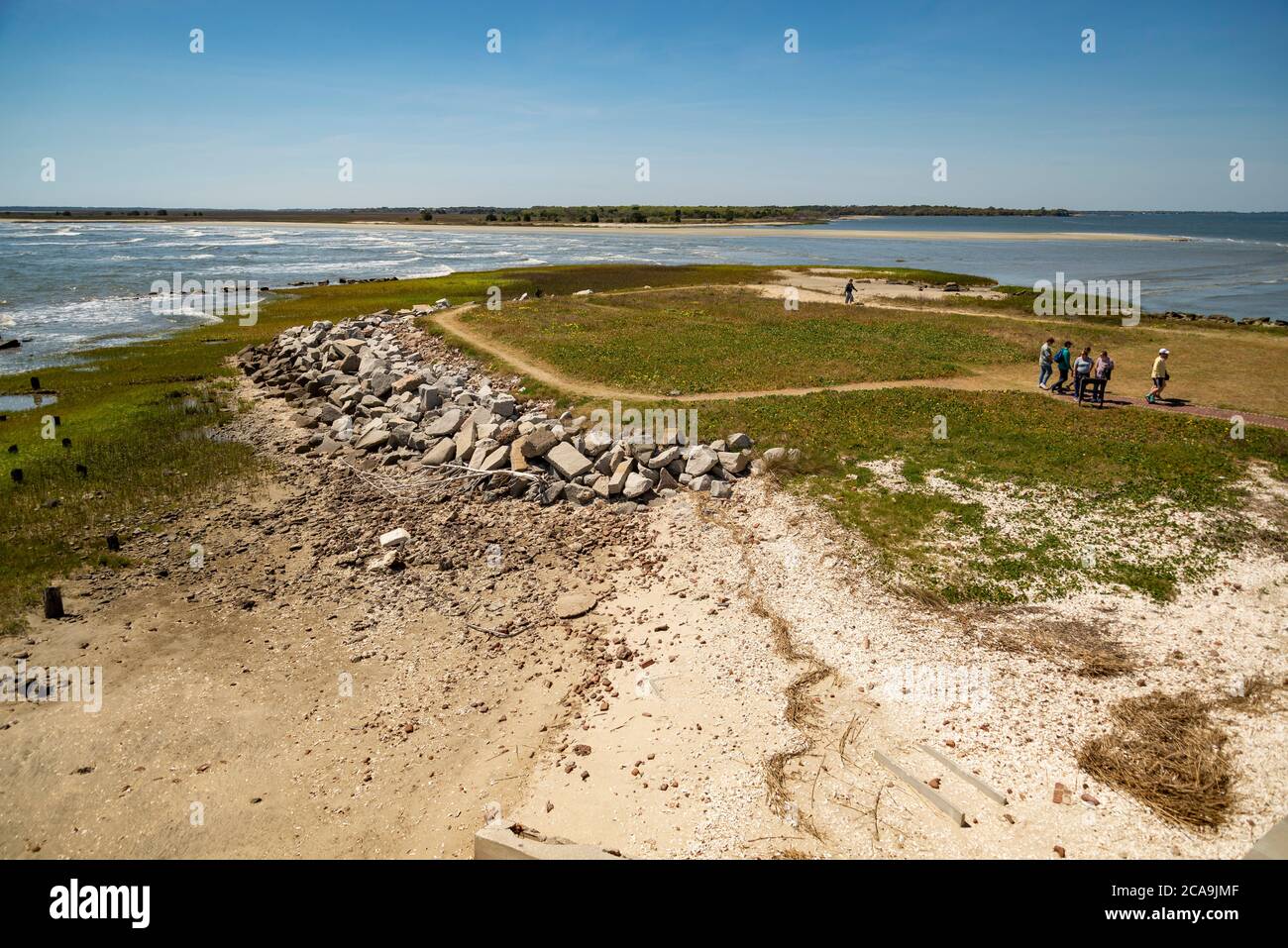 Monumento nazionale di Fort Sumter a Charleston, South Carolina, Stati Uniti Foto Stock