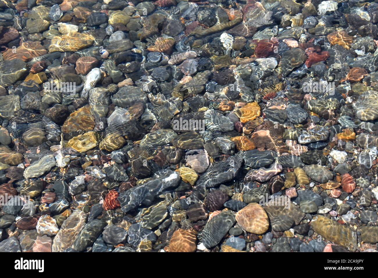 Bellissima spiaggia rocciosa a Carleton-sur-mer, Quebec, Canada Foto Stock