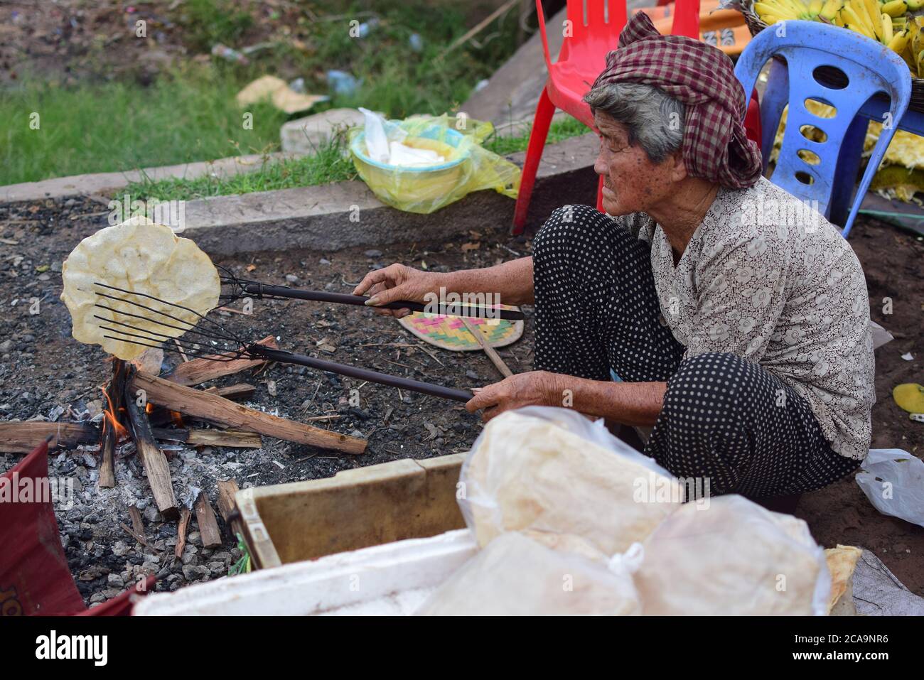 Siem Reap strade Foto Stock