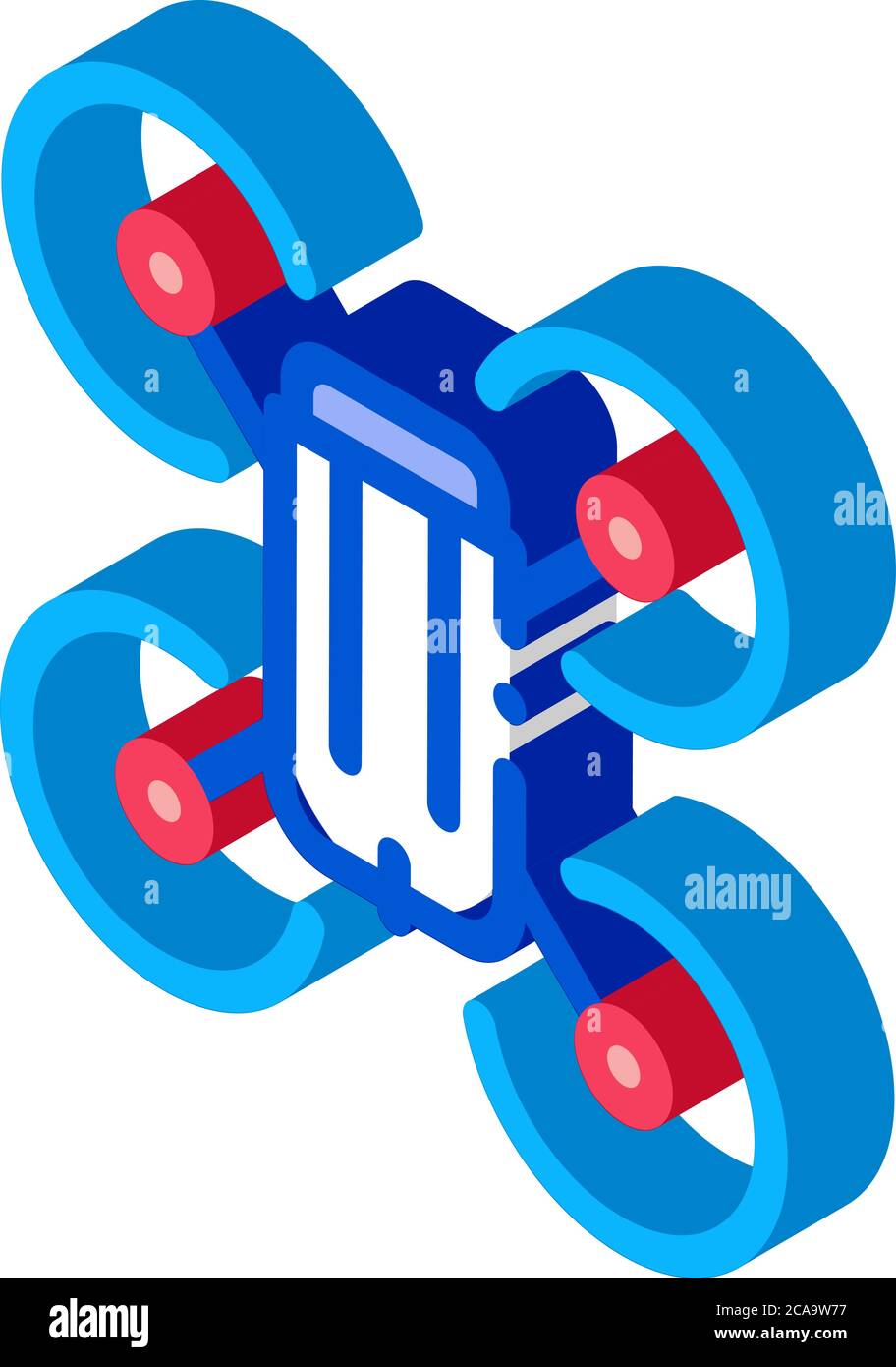 icona isometrica del giocattolo volante del drone, illustrazione vettoriale Illustrazione Vettoriale