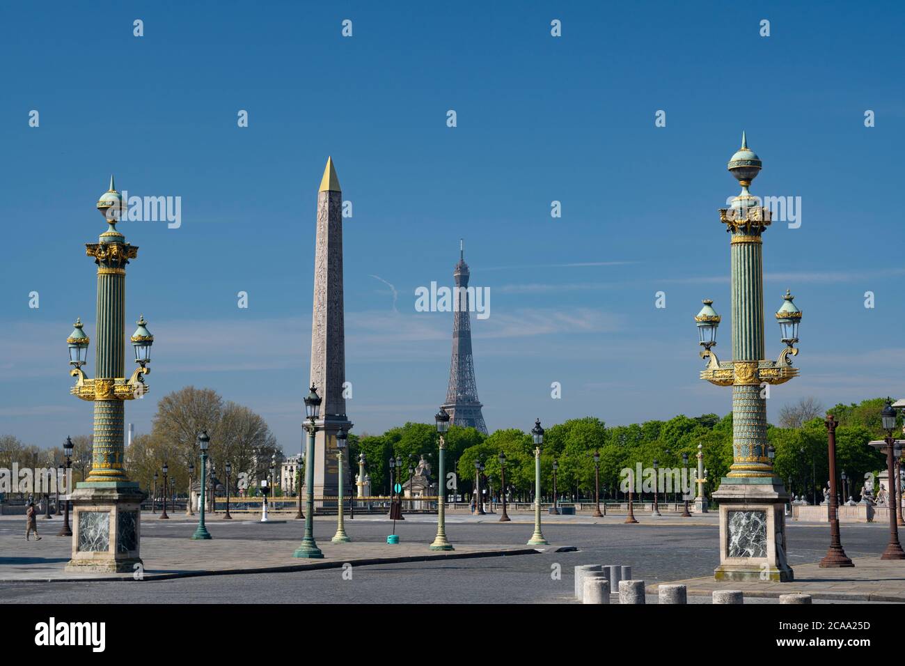 Place de la Concorde di Piazza della Concorde è una delle principali piazze pubbliche a Parigi, Francia Foto Stock