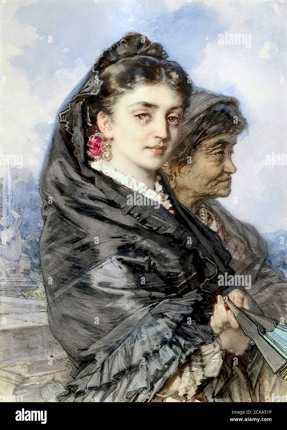 Bach Guido - il Chaperone - Scuola tedesca - 19 ° secolo Foto Stock