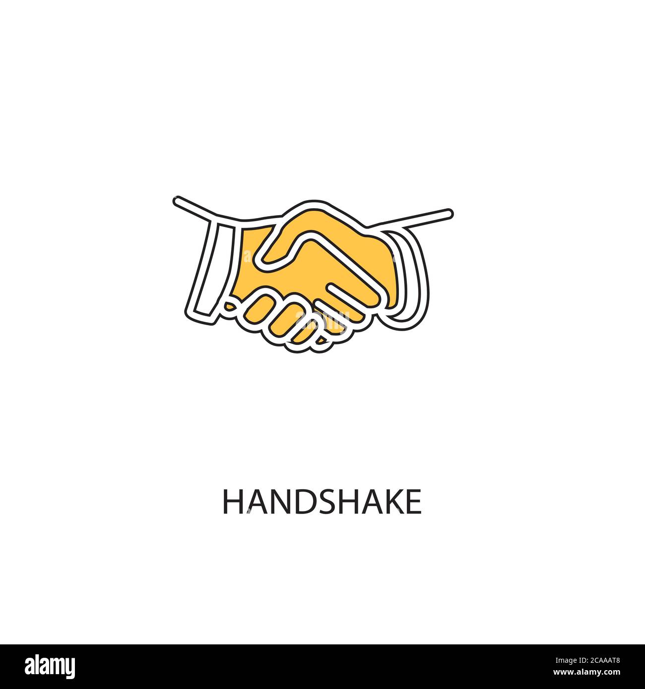 Illustrazione del design vettoriale dell'icona di handshake aziendale Illustrazione Vettoriale