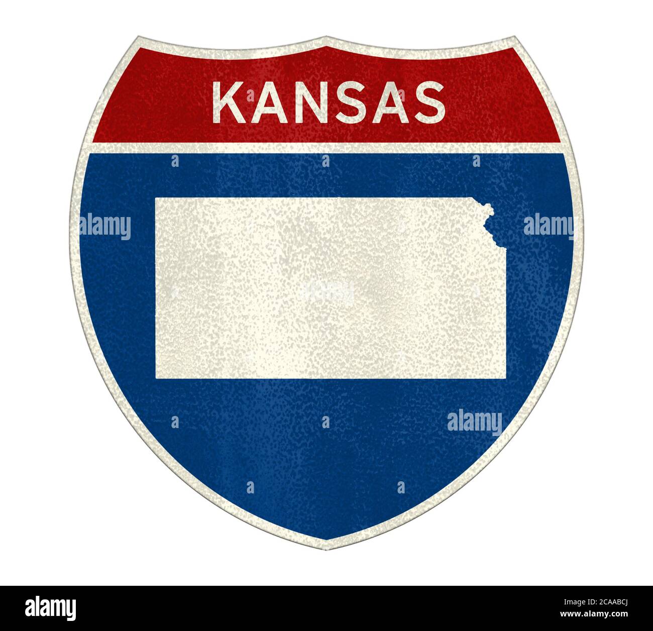 Kansas State - interstate cartello stradale Foto Stock