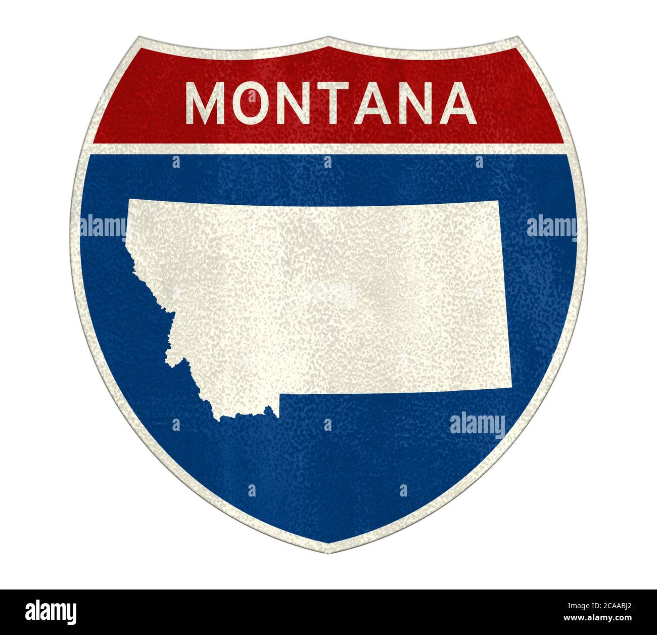 Montana di Stato Interstate cartello stradale Foto Stock