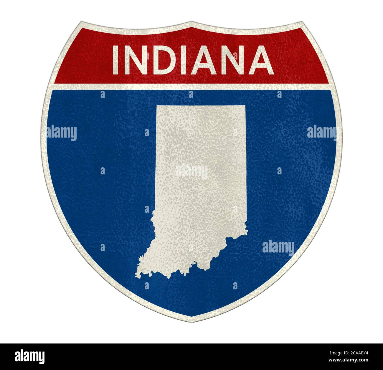 Cartina delle indicazioni stradali per l'Indiana Interstate Foto Stock