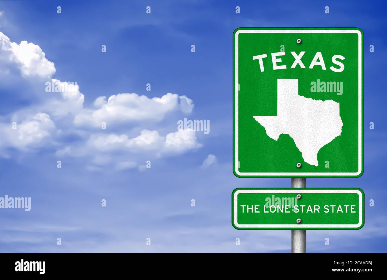 Texas - Texas autostrada segno Foto Stock