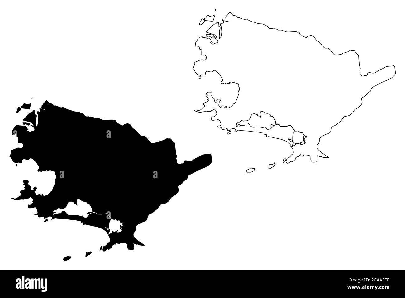 Città e comune di Nitreoi (Repubblica Federativa del Brasile, Rio de Janeiro Stato) mappa vettoriale illustrazione, scrimble sketch Città di Nitreoi mappa Illustrazione Vettoriale