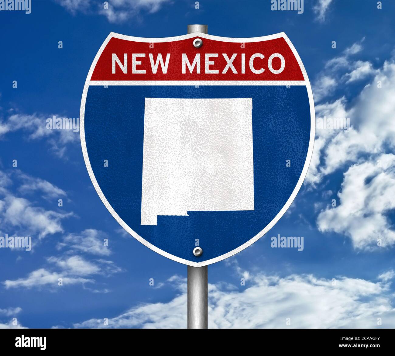 Stato del New Mexico mappa Foto Stock