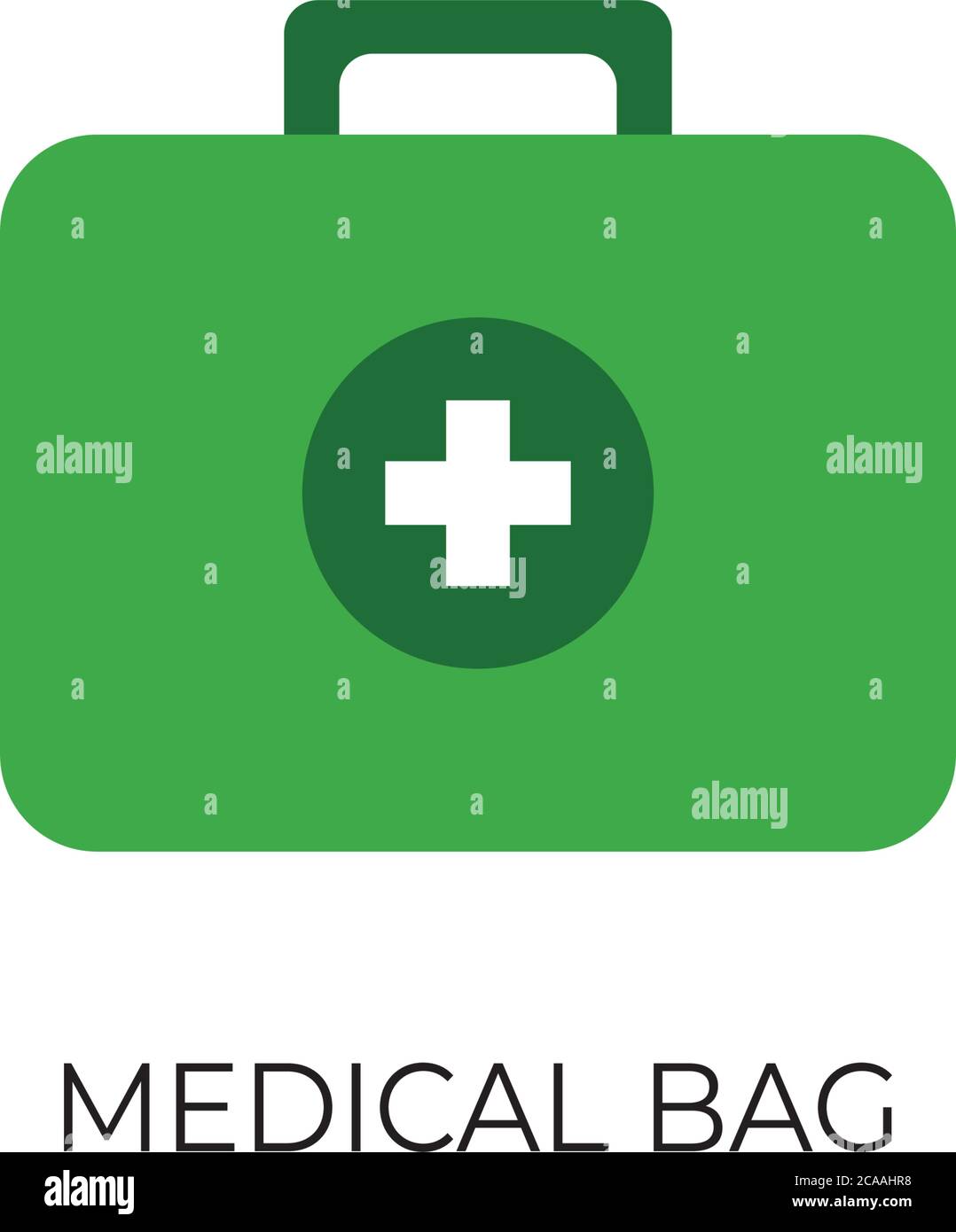 Icona della linea del kit di pronto soccorso semplice. Pittogramma del tratto. Icona della sacca medica - Vector, Medical box, icona della cassetta di pronto soccorso, sacca per infermieri, illustrazione della borsa medica Illustrazione Vettoriale