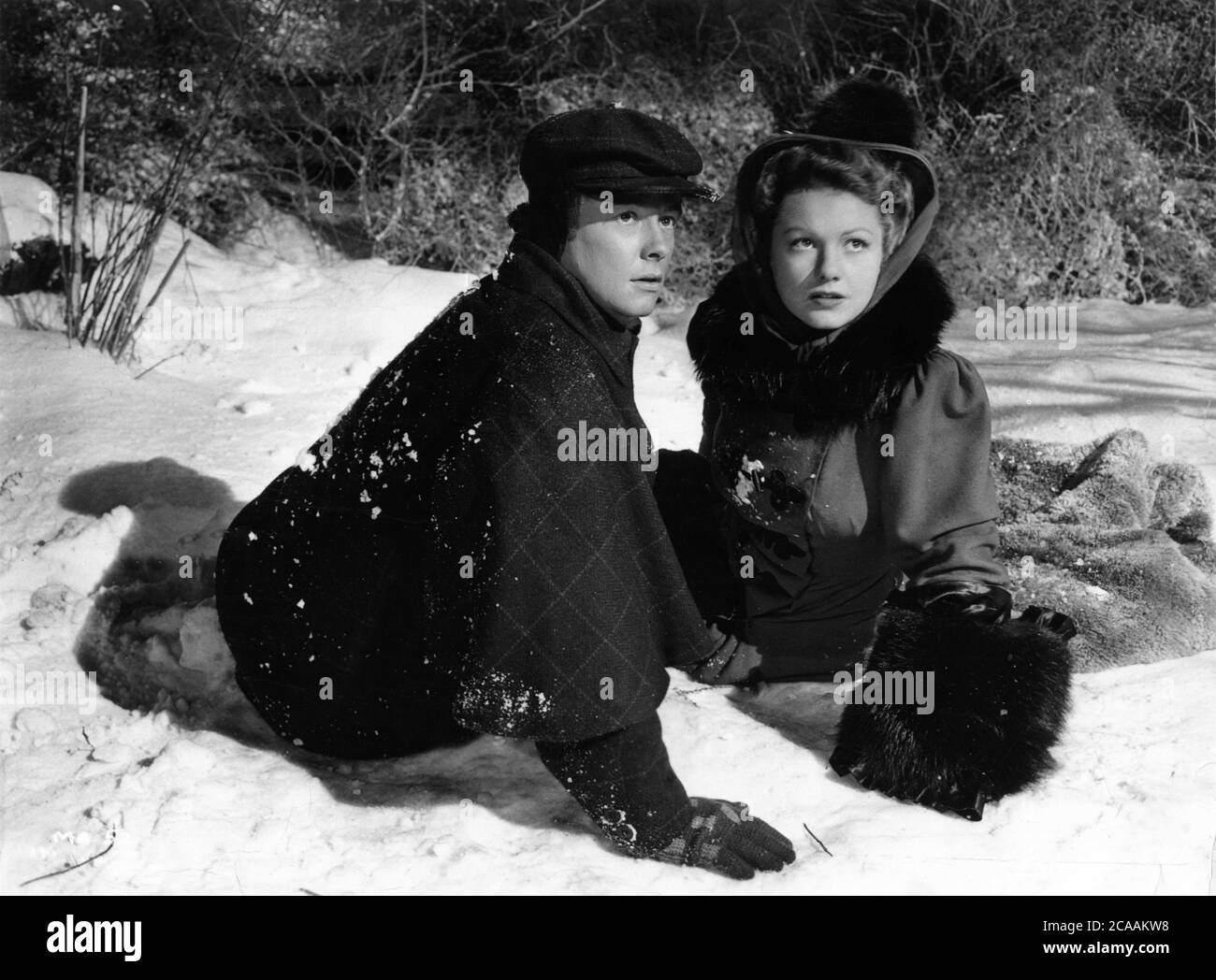 TIM HOLT e ANNE BAXTER nel MAGNIFICO AMBERSONS 1942 regista ORSON WELLES romanzo Booth Tarkington sceneggiatura Orson Welles RKO radio Pictures Foto Stock