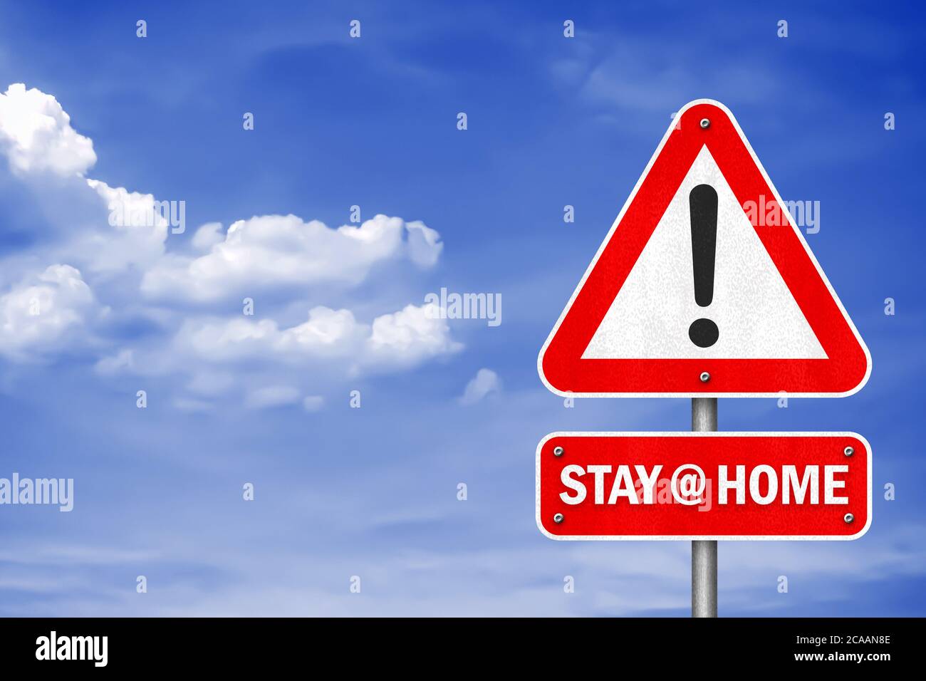 Rimani a casa contro il Coronavirus Foto Stock