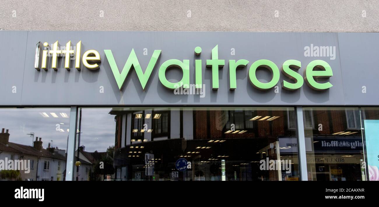 Londra, Regno Unito. 4 agosto 2020. Un logo Little Waitrose Store a Sidcup, Londra. Credit: Dave Rushen/SOPA Images/ZUMA Wire/Alamy Live News Foto Stock