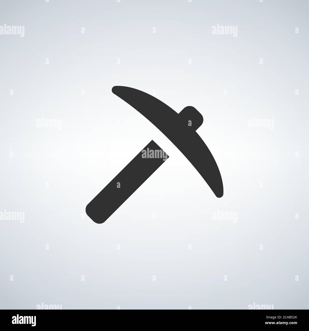 Icona Pickaxe. Icona nera isolata su sfondo bianco. Scegli la silhouette dell'ascia. Icona semplice. Illustrazione Vettoriale