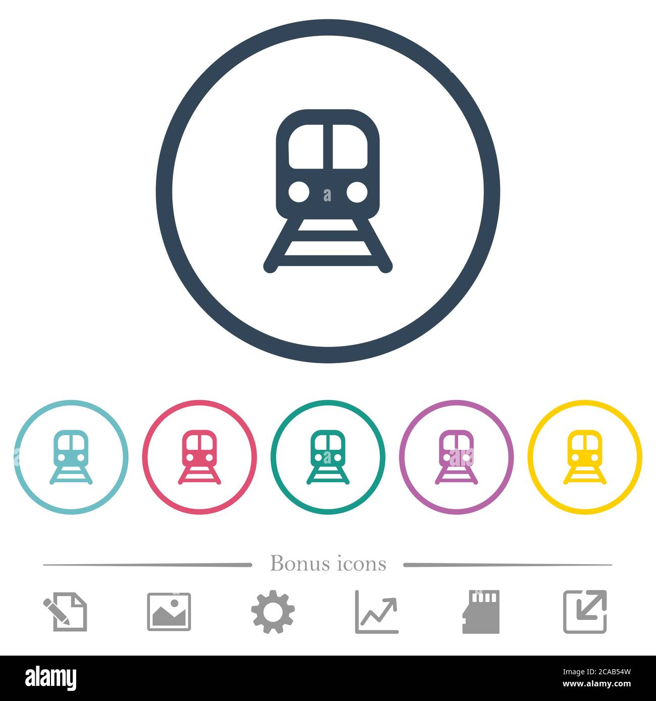 Formare le icone a colori piatte con contorni rotondi. 6 icone bonus incluse. Illustrazione Vettoriale