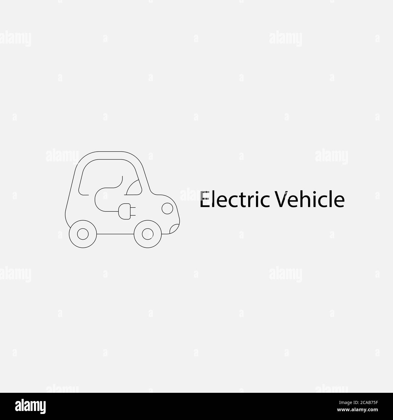 BEV,EV,icona veicolo elettrico a batteria.icona veicolo elettrico e stazione di ricarica. Spina di alimentazione della batteria.carica domestica.batteria a stato solido.dispositivi Home link.cabina Illustrazione Vettoriale