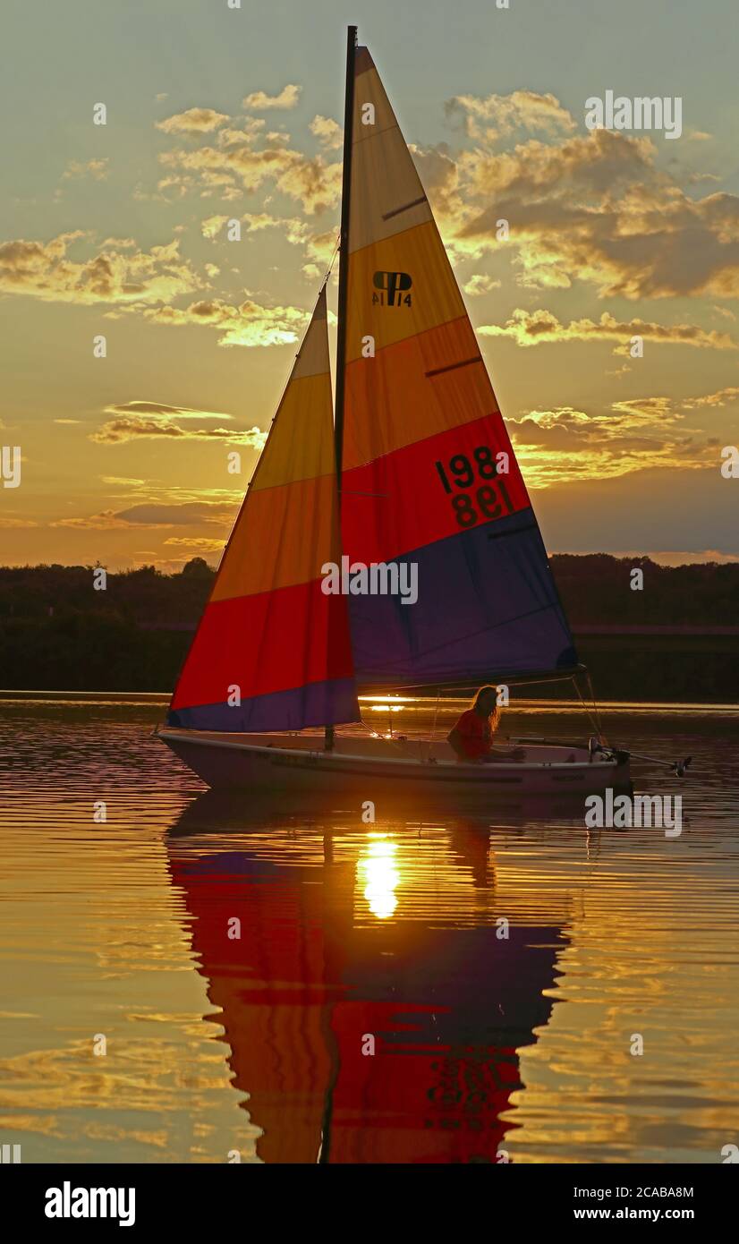 Vela, Little Seneca Reservoir, Montgomery contea, Maryland Foto Stock