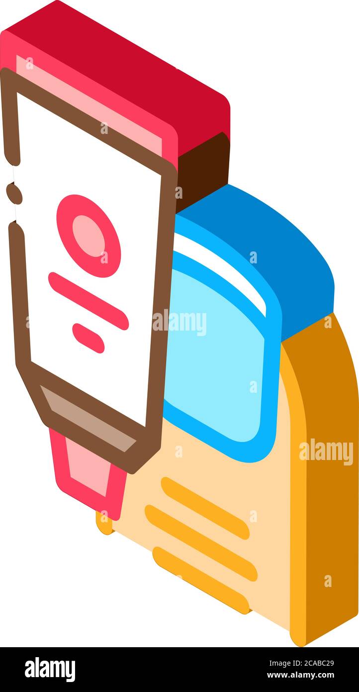 immagine vettoriale dell'icona isometrica della crema per unghie Illustrazione Vettoriale