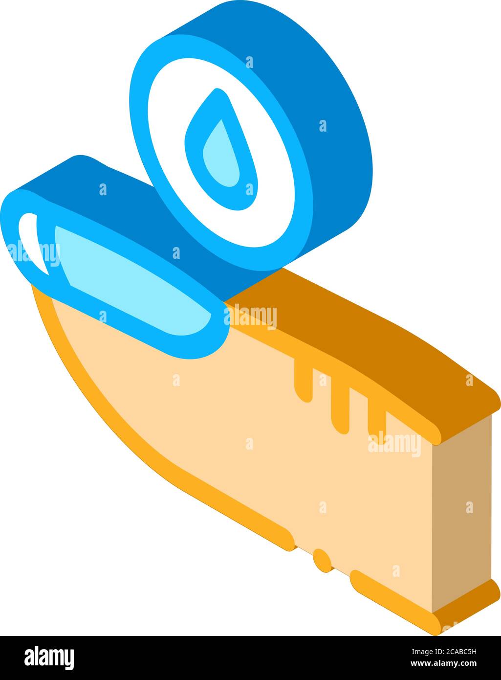 immagine vettoriale dell'icona isometrica dell'acqua del chiodo Illustrazione Vettoriale