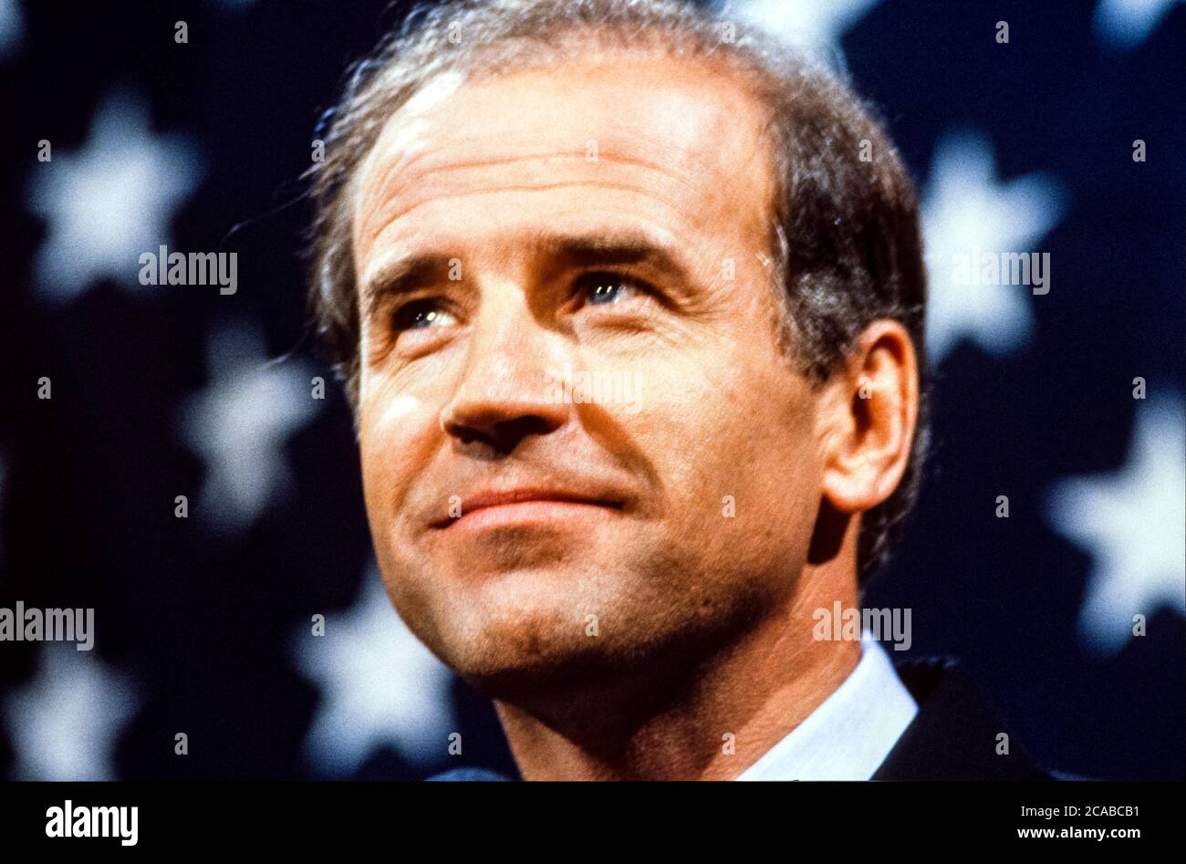 Il senatore degli Stati Uniti Joseph Biden (democratico del Delaware) annuncia la sua intenzione di correre per la nomina presidenziale democratica del 1988 a Washington, D.C. il 9 giugno 1987.Credit: Howard L. Sachs / CNP / MediaPunch Foto Stock