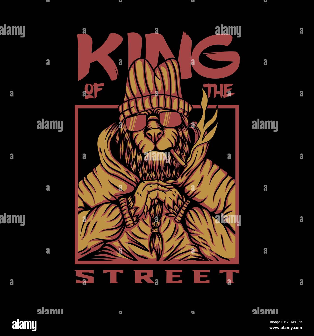 king street leone vettore design per la vostra azienda o marchio Illustrazione Vettoriale