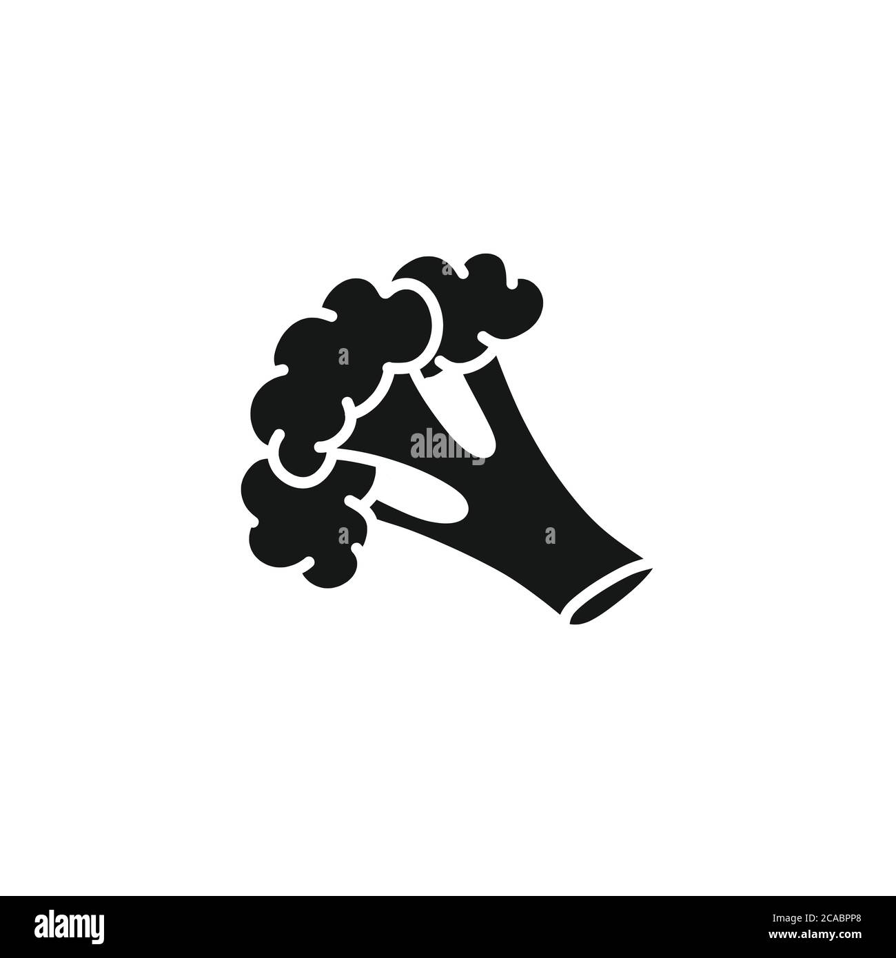 icona di broccoli doodle, illustrazione del colore vettoriale Illustrazione Vettoriale