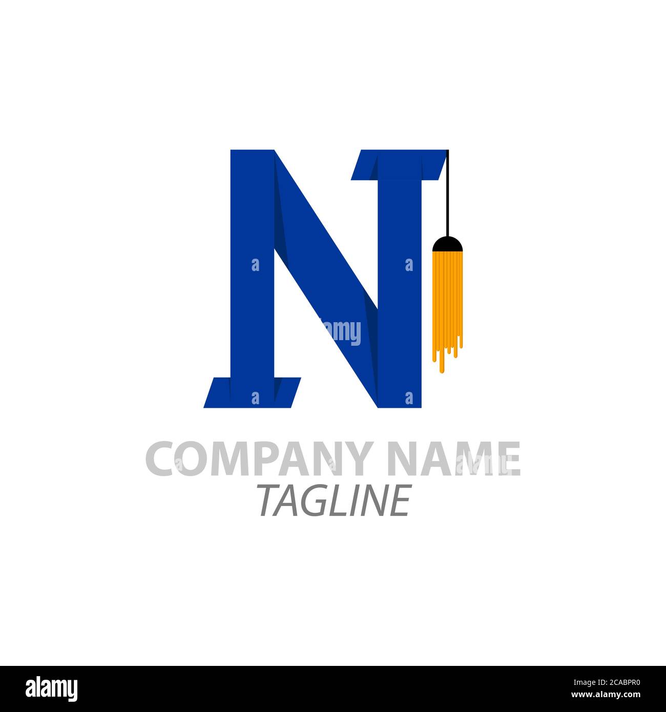 N il logo di quest'ultimo può essere utilizzato per aziende e aziende Illustrazione Vettoriale