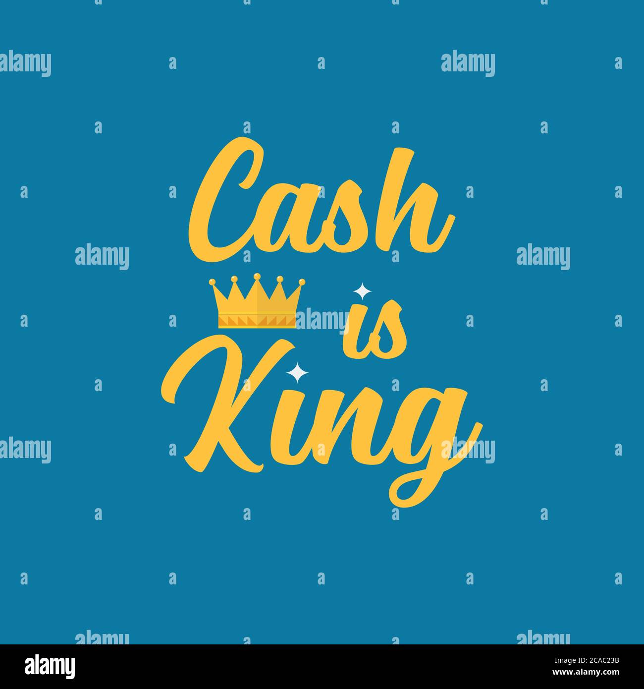 I contanti sono tipografia del re. Illustrazione vettoriale Illustrazione Vettoriale
