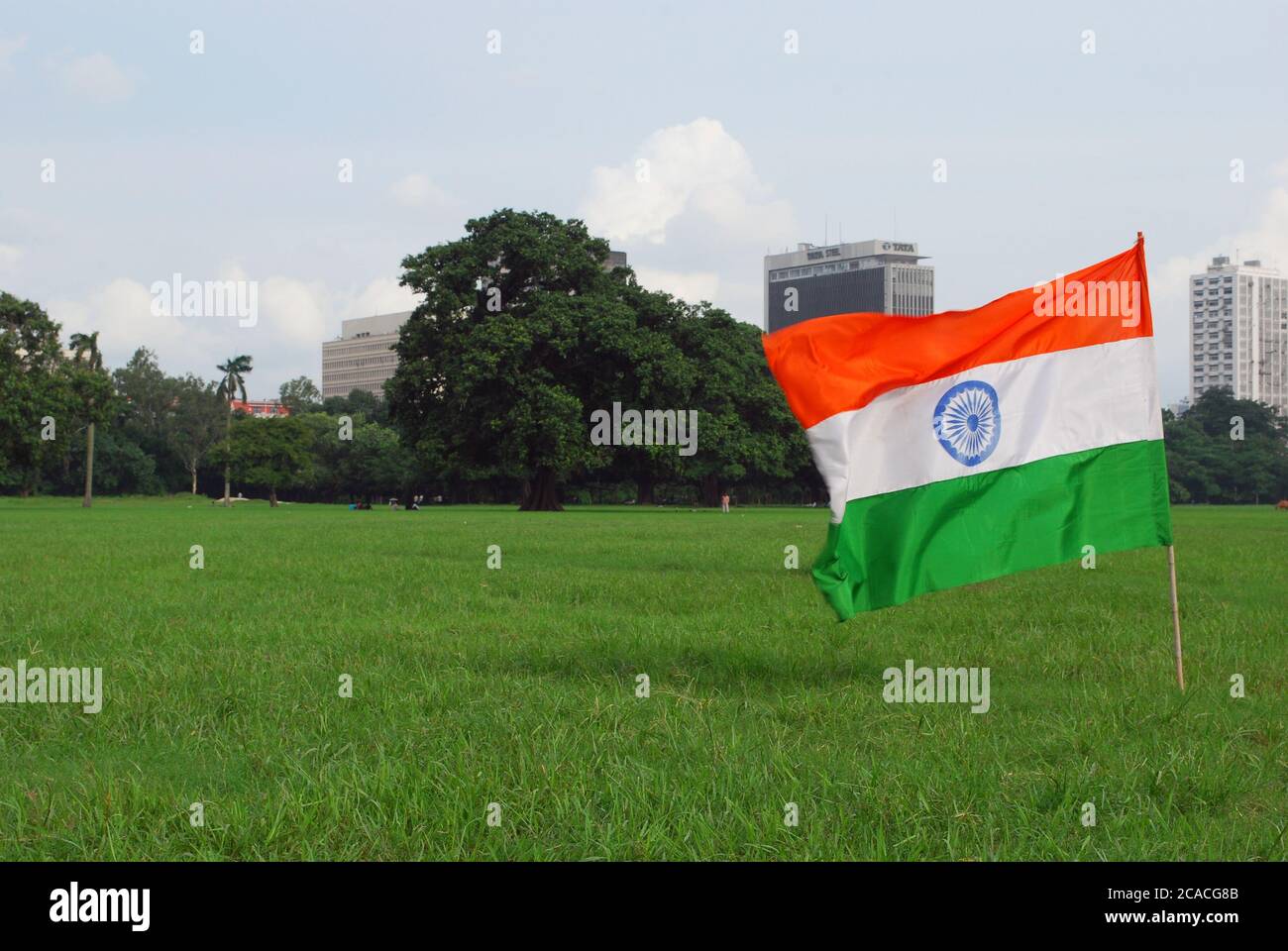 kolkata maidan west bengala india il 15 agosto 2011: festa dell'indipendenza indiana a kolkata maidan. Foto Stock