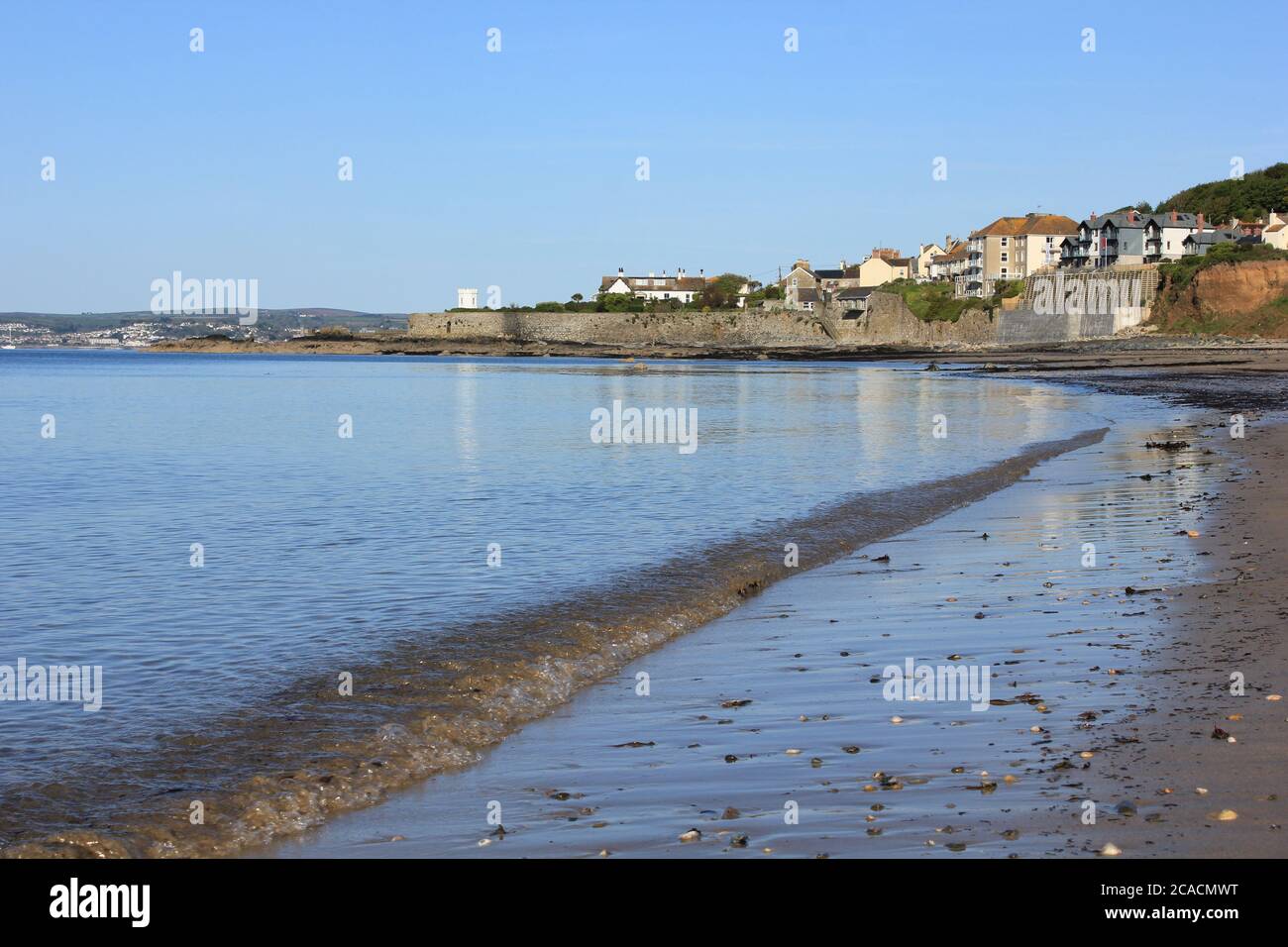 Marazion dalla spiaggia cittadina Foto Stock