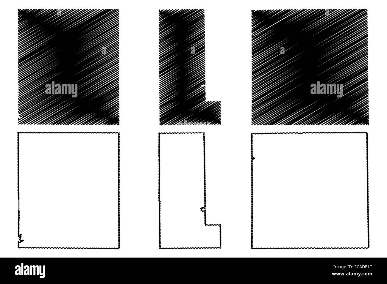 Montgomery, Miami e Marshall County, Indiana (Stati Uniti, Stati Uniti d'America, Stati Uniti, Stati Uniti, Stati Uniti) mappa vettoriale, schizzo scrimolo Montgomm Illustrazione Vettoriale