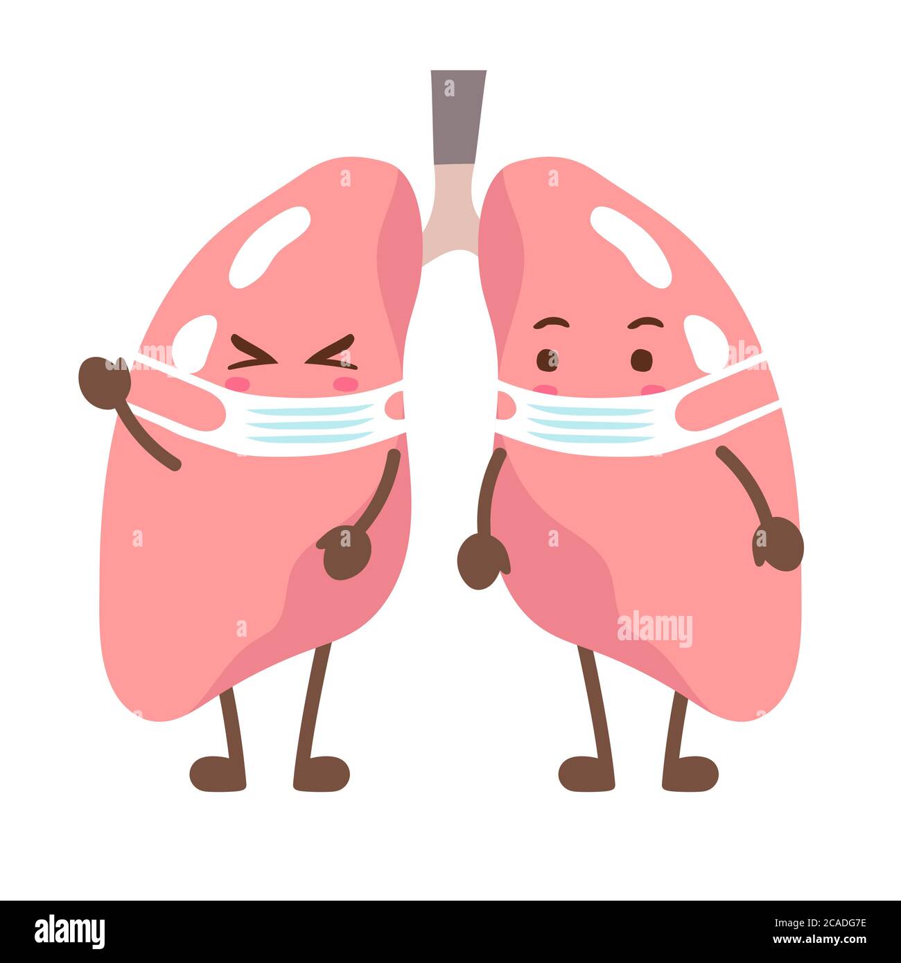 Polmoni sani e malattia polmoni vettore Illustrazione Illustrazione Vettoriale