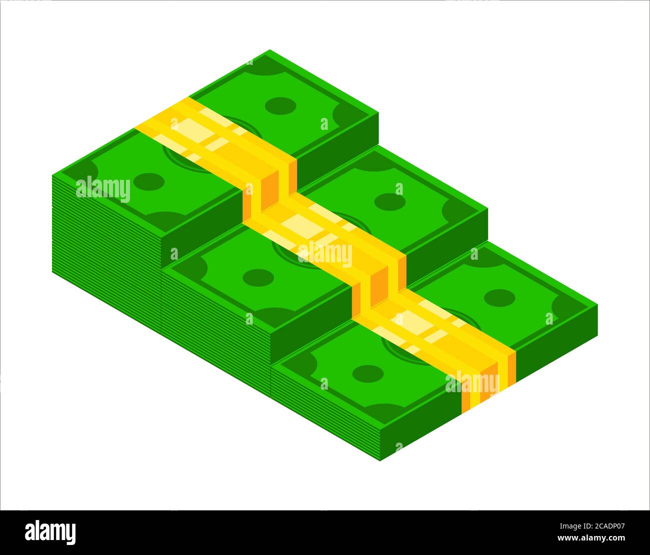 Scale per banconote isometriche. Passaggi di denaro o flusso di cassa scale vettore illsutration Illustrazione Vettoriale