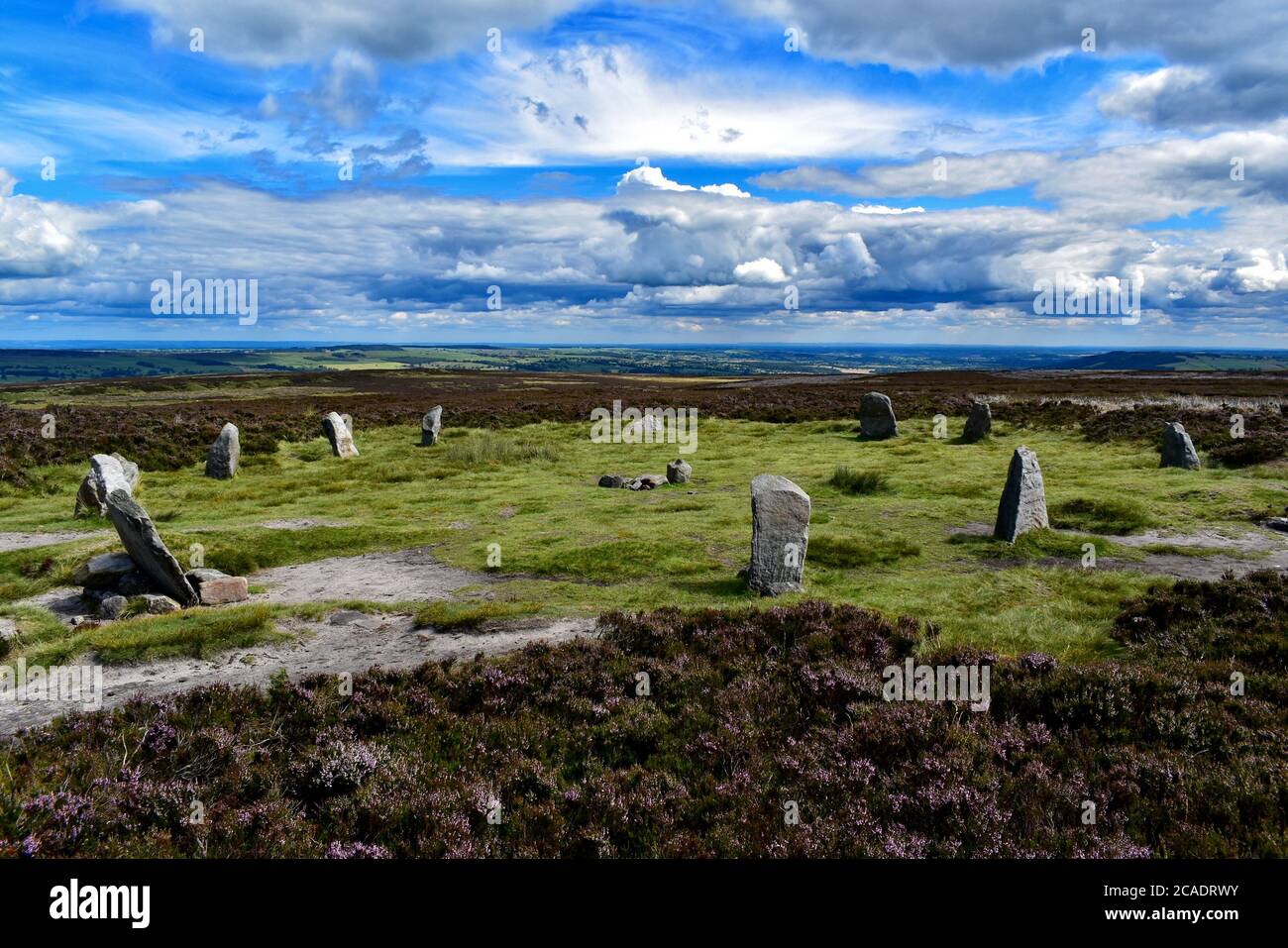 I dodici Apostoli su Ilkley Moor. Foto Stock