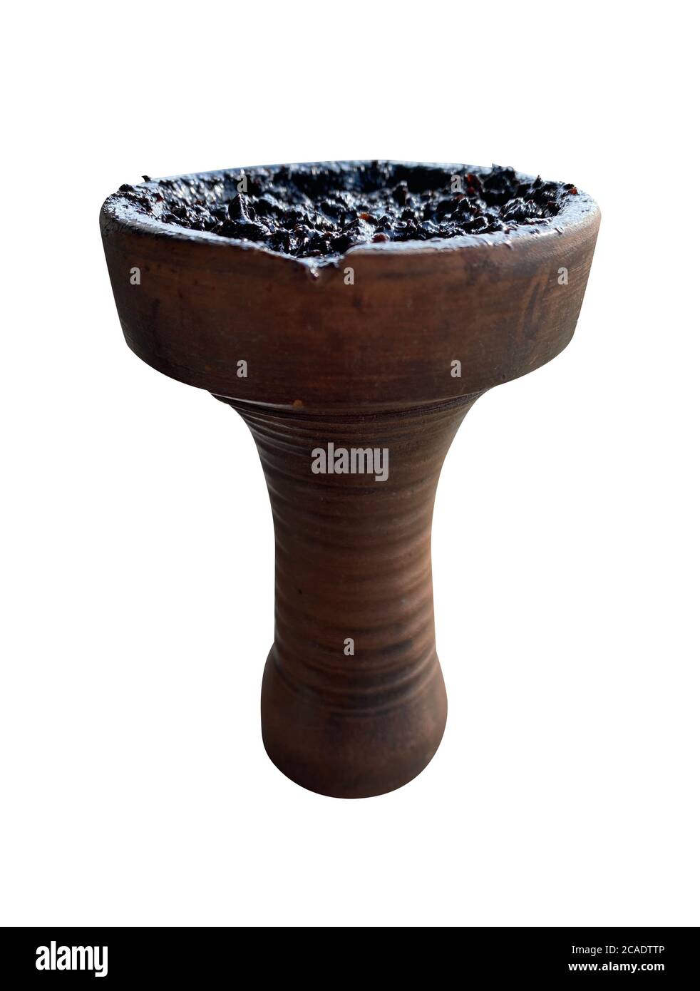ciotola di argilla per fumare hookah su uno sfondo bianco isolato Foto Stock