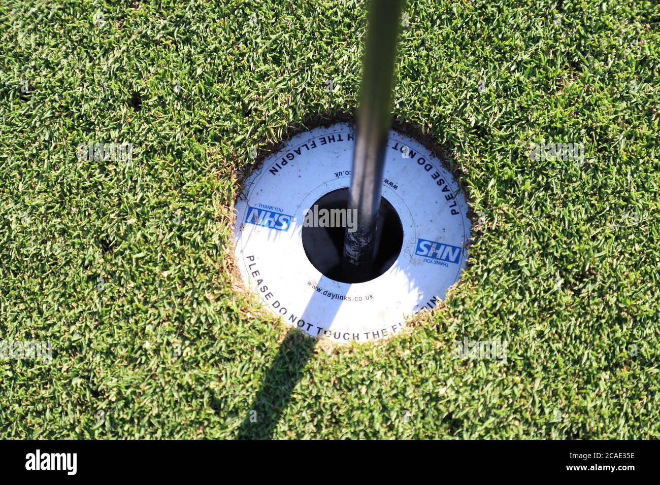 Protezione Covid per palline da golf Foto Stock
