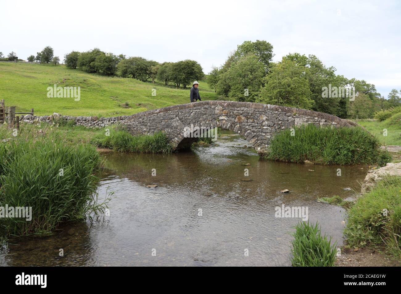 Bradford Dale a Youlgrave nel Parco Nazionale del Peak District Foto Stock