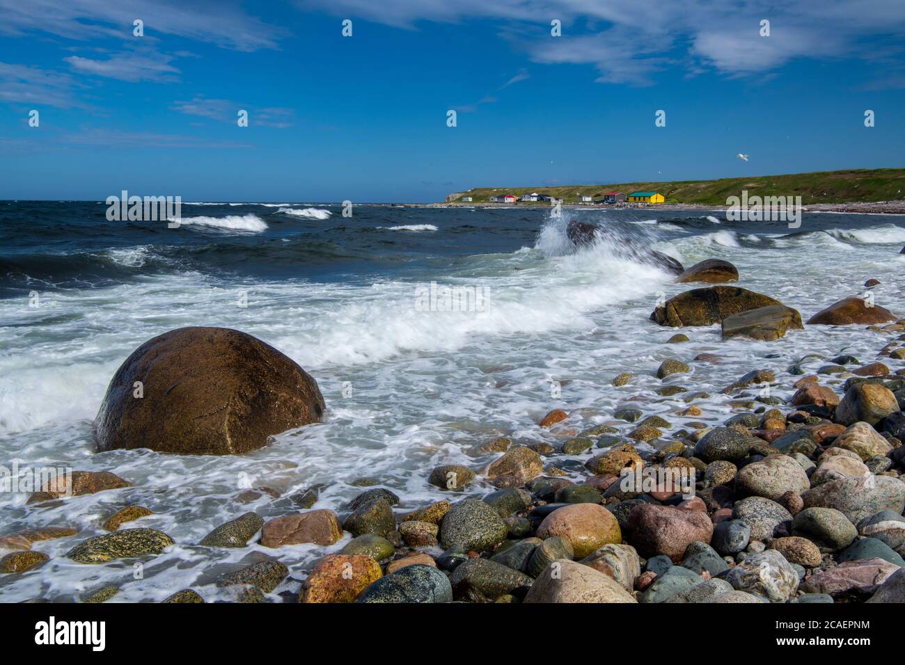 Costolone roccioso a Green Point, al Gros Morne National Park, a Terranova e a Labrador NL, Canada Foto Stock