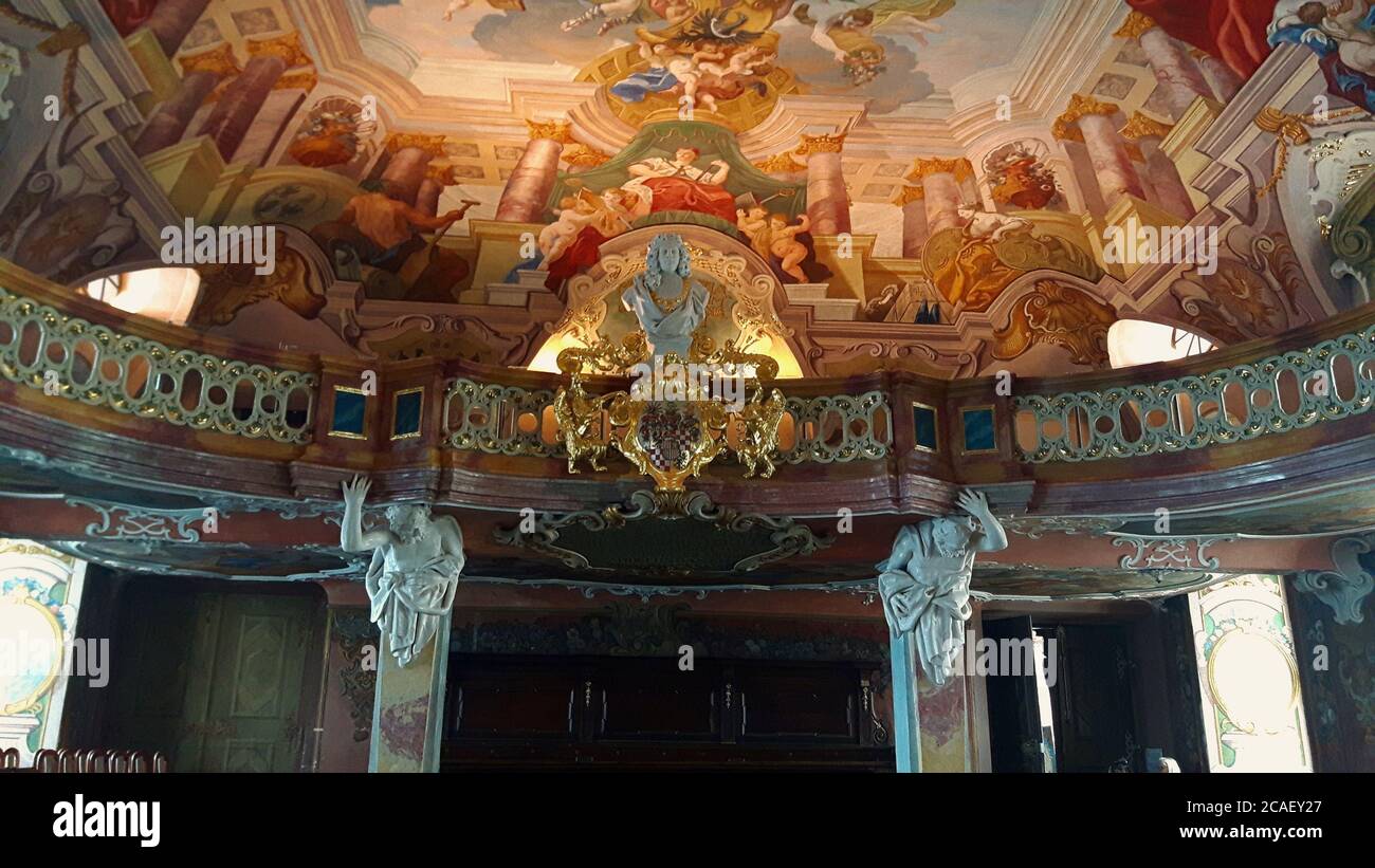Uno sguardo in una delle sale conferenze famose in La Polonia ha apprezzato l'Università di Wroclaw Foto Stock Uno sguardo in una delle sale conferenze famose in La Polonia ha apprezzato l'Università di Wroclaw Foto Stock