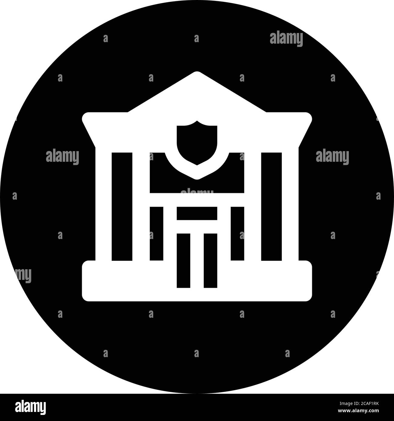 Sede centrale, icona della stazione di polizia. Ideale per supporti di stampa, Web, immagini di magazzino, uso commerciale o qualsiasi tipo di progetto di progettazione. Illustrazione Vettoriale