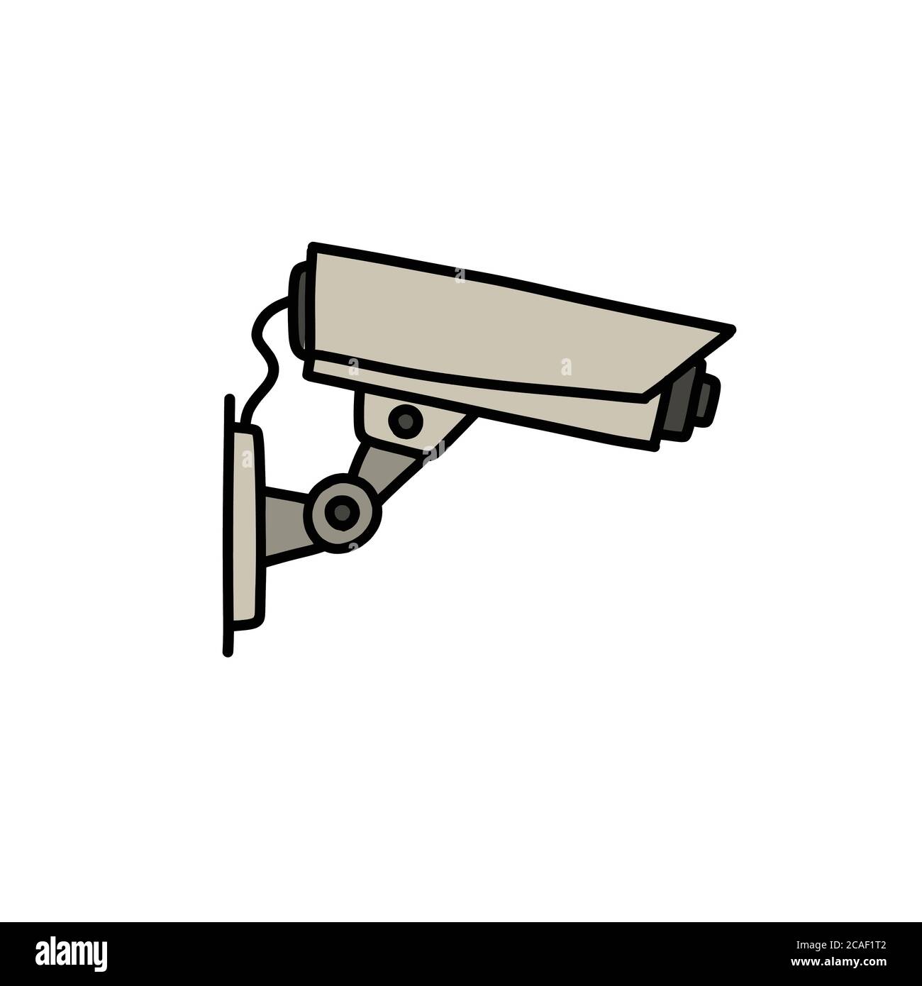 icona del doodle videcam, illustrazione del colore vettoriale Illustrazione Vettoriale
