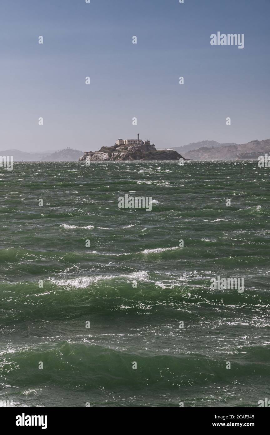 Scatto verticale del pescatore di Alcatraz negli Stati Uniti Foto Stock