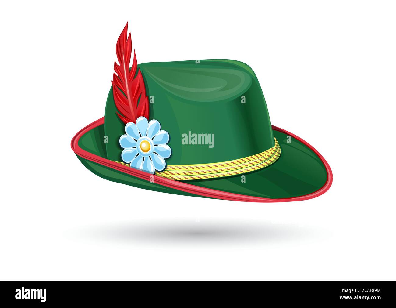 Cappello Oktoberfest. Cappello bavarese tirolese. Illustrazione vettoriale  Immagine e Vettoriale - Alamy