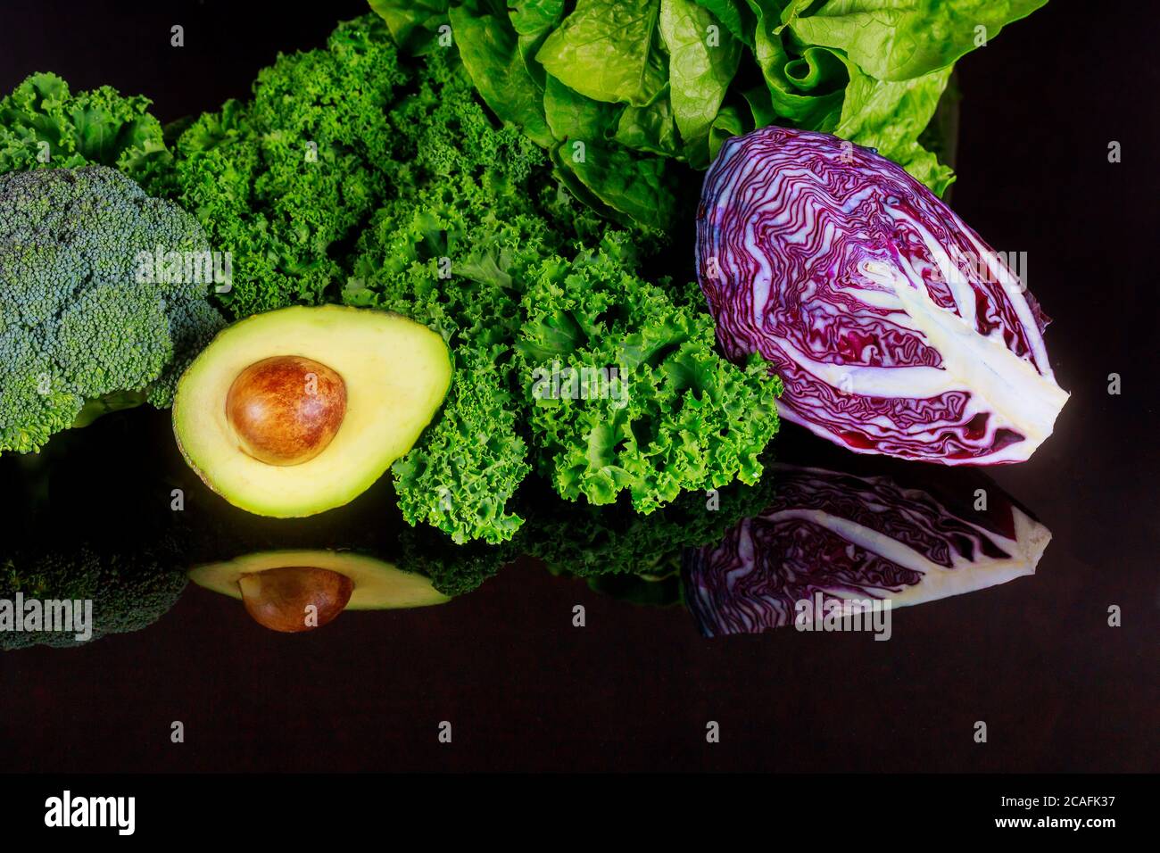 Verdure antiossidanti per un'alimentazione sana. Concetto di dieta. Foto Stock
